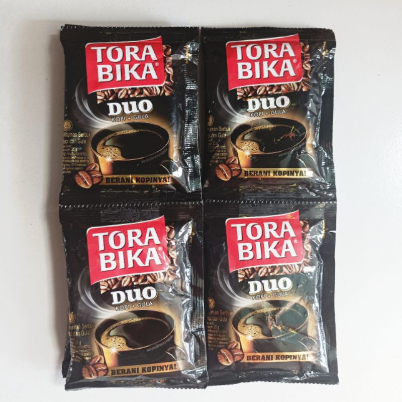 

kopi tora bika duo kopi + gula yang nikmat 1 renteng isi 10pcs x 25g