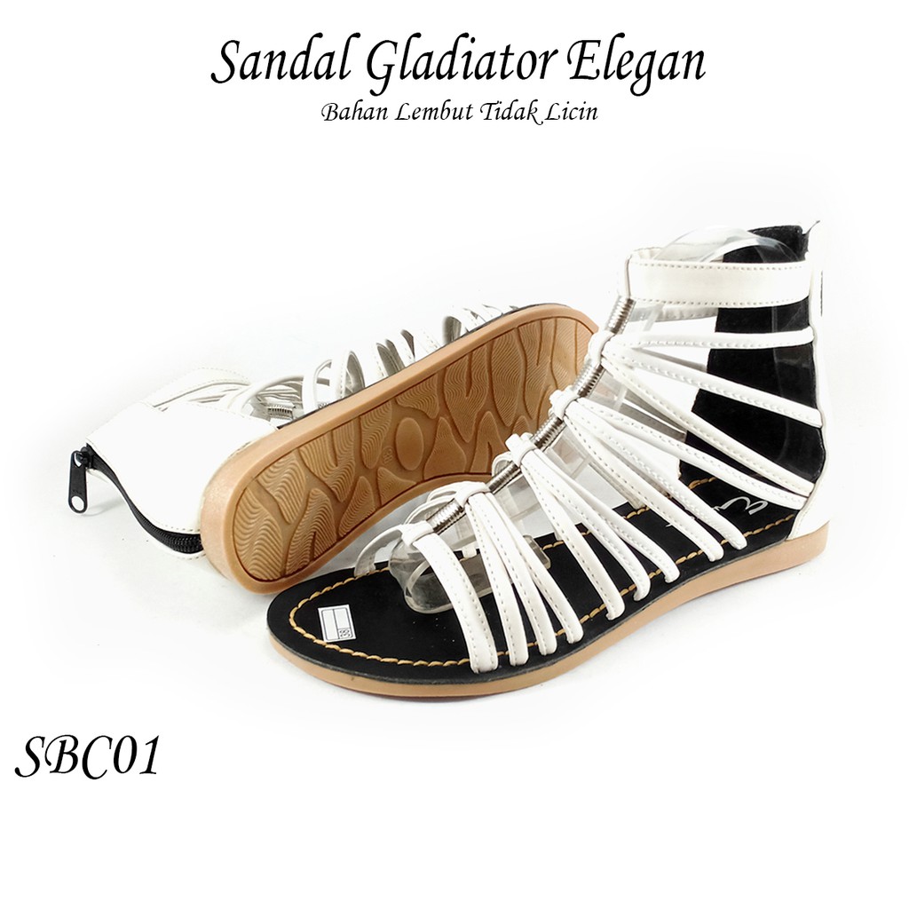 EMYE SBC01- Sandal Gladiator Tali Flat Wanita Zhipper