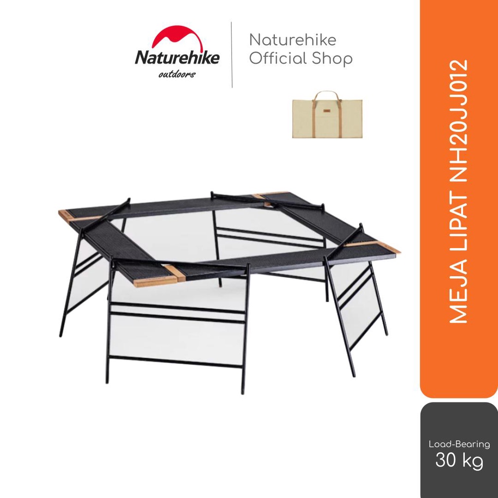 Naturehike Meja Lipat Nh20Jj012 Portable Camping Bbq Outdoor Gunung Tenda Piknik Travelling