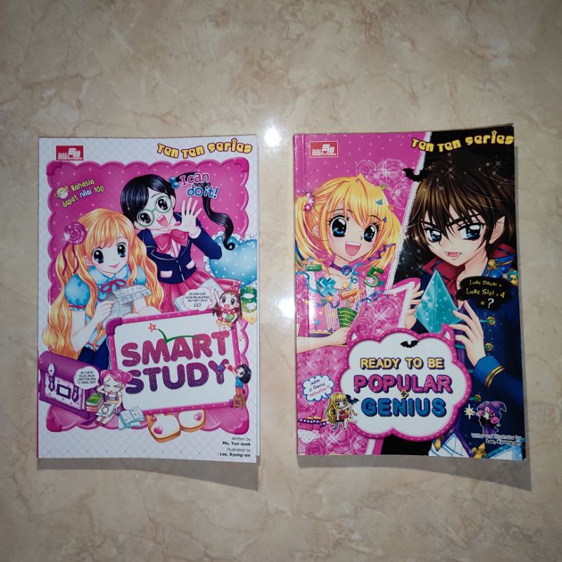 Buku TEN TEN SERIES Smart Study & Ready To Be Popular + Jenius Komik Bekas Edukatif Perempuan Girls 