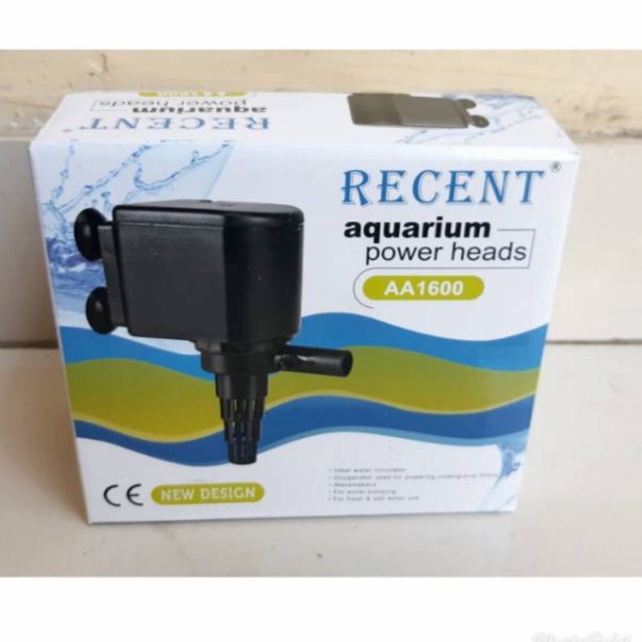 POMPA AIR CELUP VENTURI AQUARIUM RECENT AA-1600 POWER HEAD AA1600
