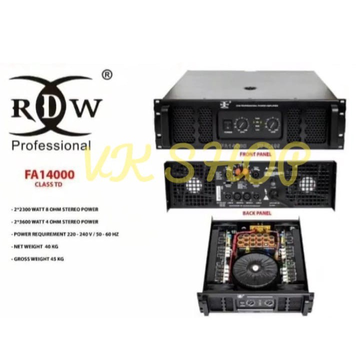 POWER AMPLIFIER RDW FA 14000 / FA14000 CLASS TD 3600WATT ORIGINAL