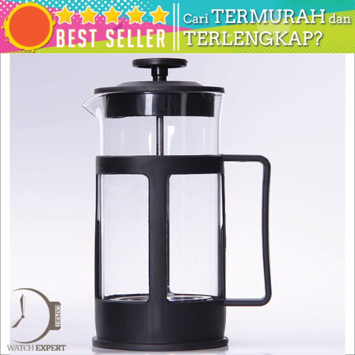 BAYAR DI TEMPAT French Press Coffee Maker Pot Bean Pattern 350ml