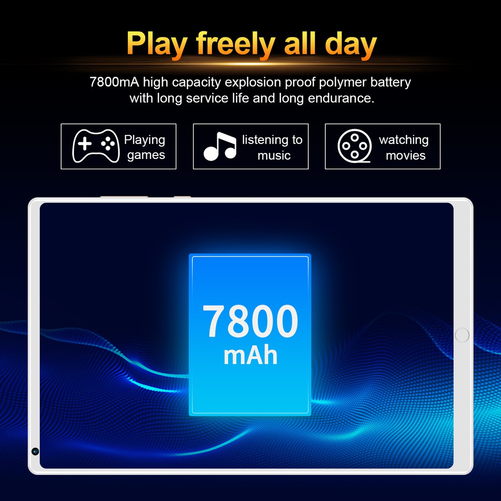 2023 Tablet Pembelajaran Baru 8.0 inci Android Core 6 GB RAM + 128 GB ROM Wifi HD Kamera Tablet Tonton Video Game Online