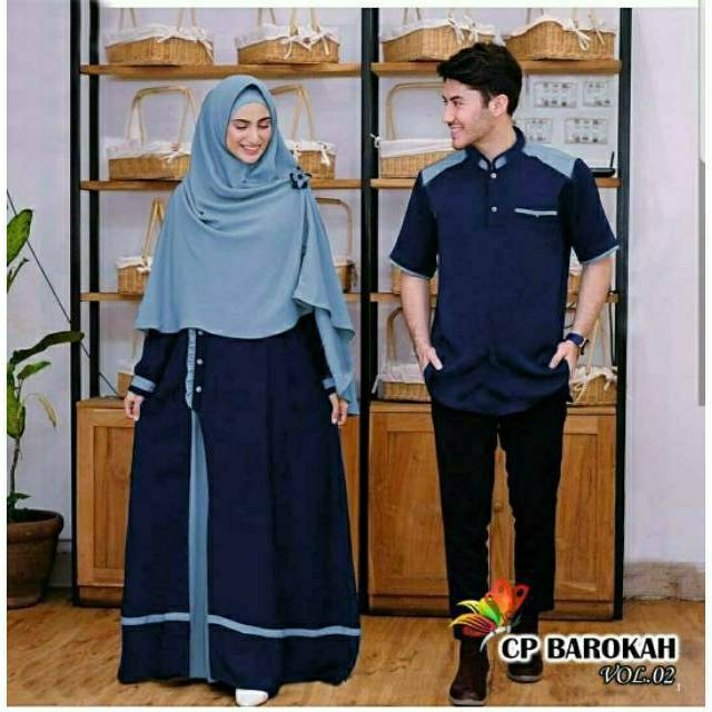 CP BAROKAH, COUPLE PASANGAN, MOSCREPE, GAMIS HIJAB MUSLIM, DRESS MAXY