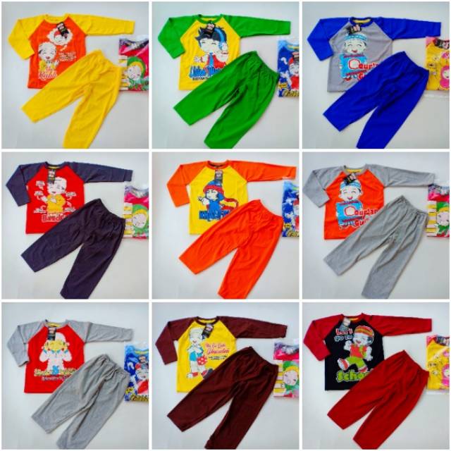 [READY JATENG] SETELAN ANAK KARAKTER ISLAMI / BAJU ANAK KARAKTER ISLAMI