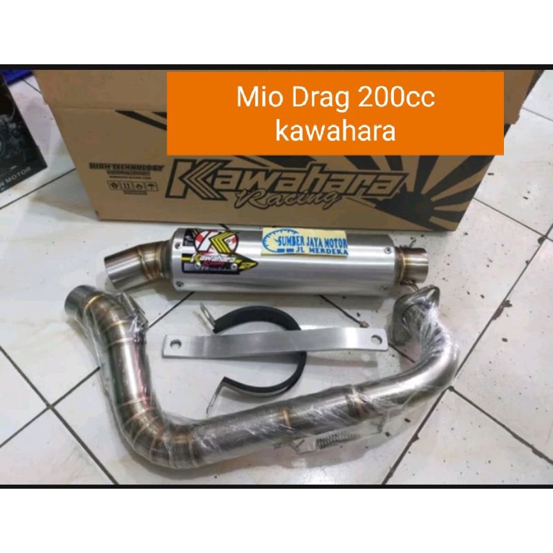 Knalpot Drag Mio 200cc -300cc kawahara racing original Kawahara Muffler Mio 200cc -300cc