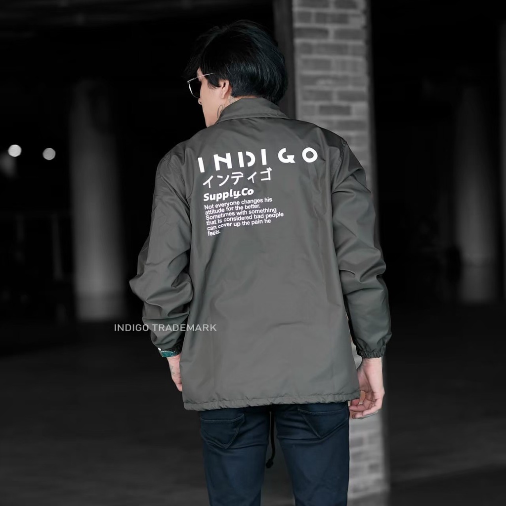 INDIGO COACH JACKET WINBREAKER SUPLY.CO ARMY