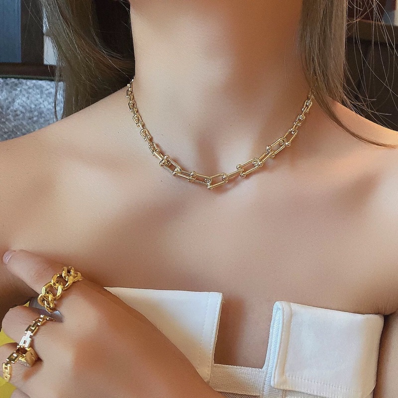 Kalung Titanium Rose Blacpink Trending Vintage Emas Korea Fashion Style