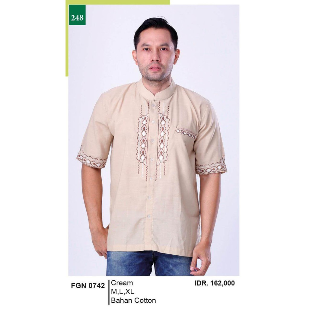 Terlaris Baju Koko Shalat Muslim Pria - FGN 0742 100% original