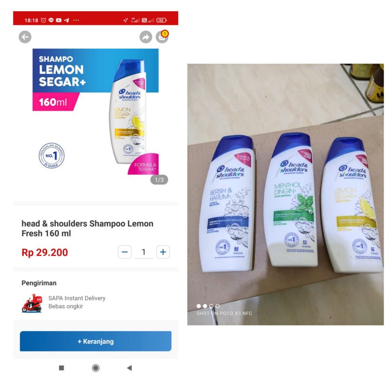shampoo head & shoulders 160ml
