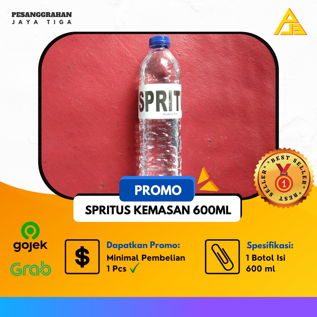 SPRITUS SPIRITUS BOTOL AQUA 600ml