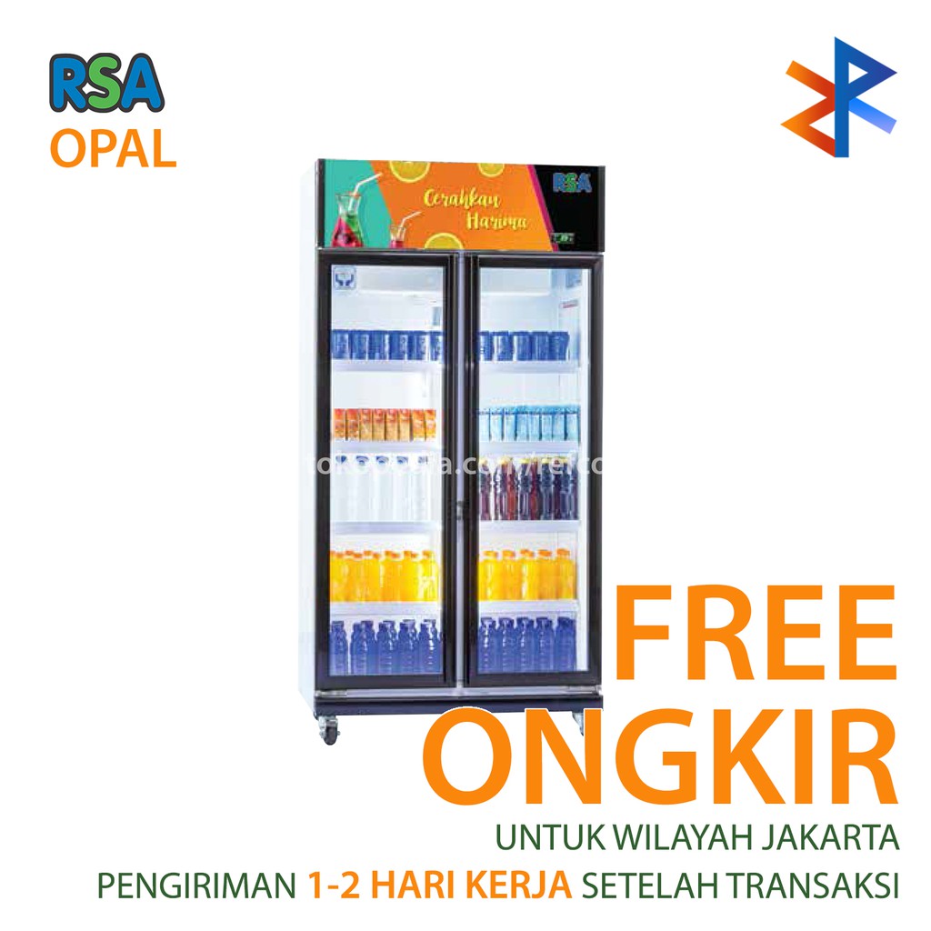 Showcase Chiller / Cooler 2 Pintu RSA OPAL