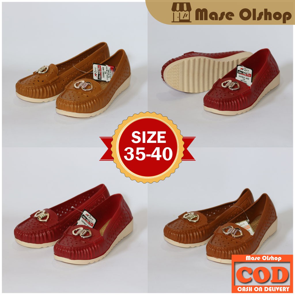 Sepatu Karet Wanita Sepatu Loafers ATT NSWK 468 Terbaru