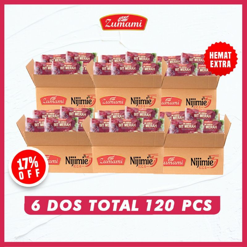 

ZUMAMI MIE SAYUR BIT MERAH 80 GRAM ( PAKET HEMAT EXTRA 6 DUS ISI 120 PCS )