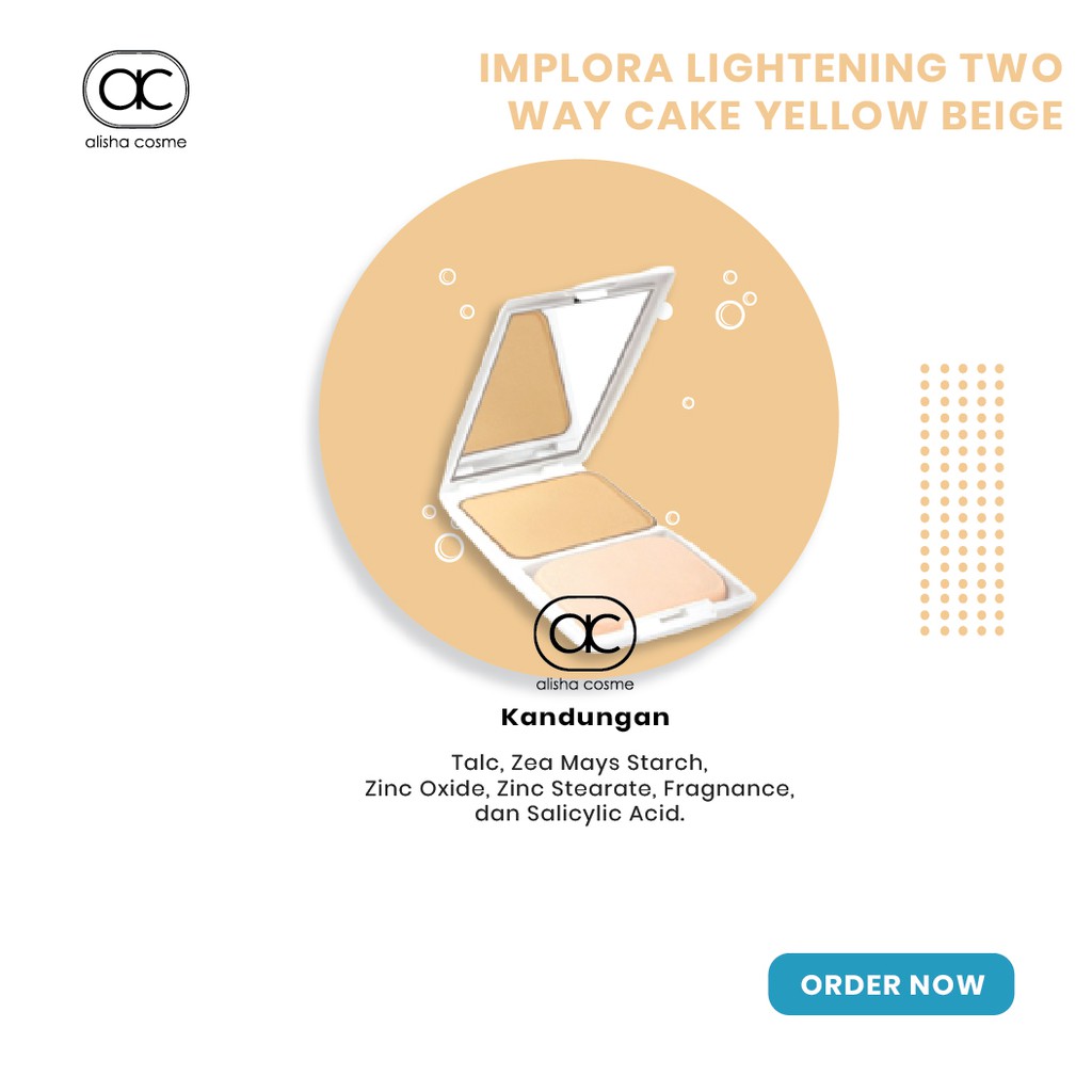 Alisha Cosme - Implora Lightening Two Way Cake All In One 12.5g - Bedak Wajah - ORI - BPOM-2