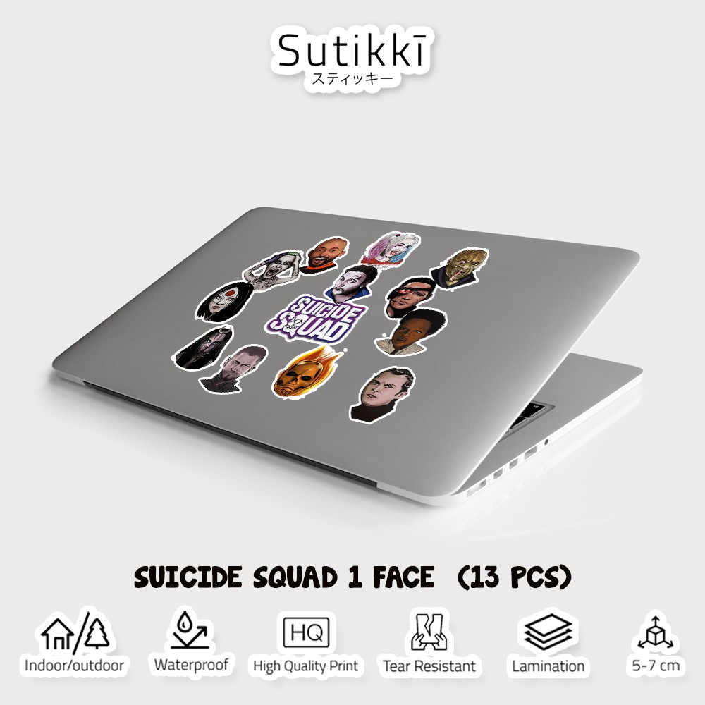 Sutikki | Sticker Pack Suicide Squad 2 DC Villain Harley Quinn Joker Stiker Laptop Vinyl Aesthetic