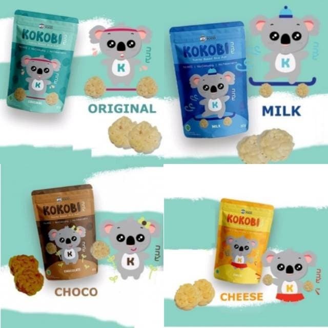 Kokobi Yummy Baked Rice Puff 80gr Snack Anak