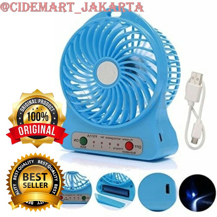 [COD] KIPAS ANGIN PORTABLE USB + SENTER / KIPAS MINI PORTABLE / MINI FAN