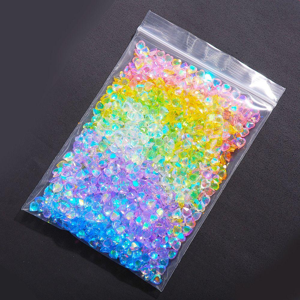 MXBEAUTY Nail Art Rhinestones Glitter 20/100pcs Resin Kaca Flatback AB Kristal Aurora Dekorasi Nail Art