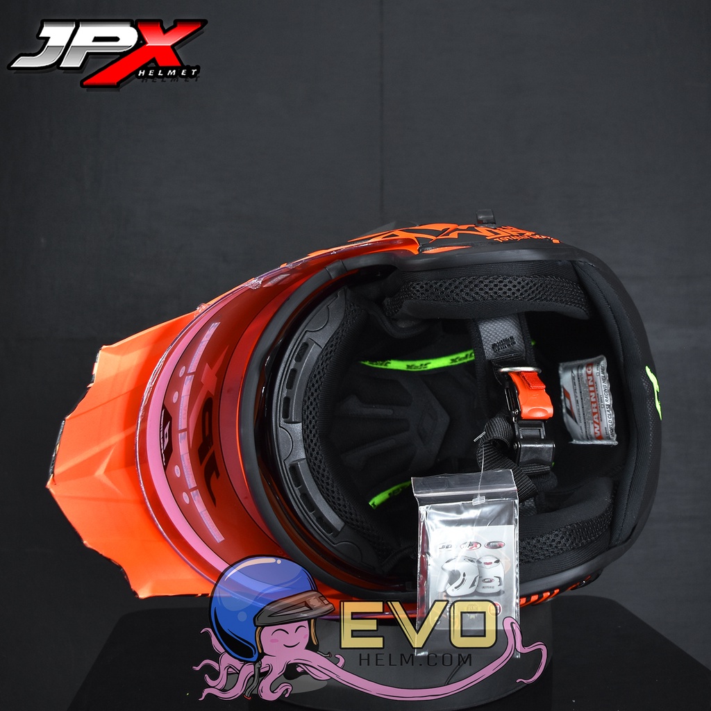 HELM JPX SUPERMOTO WILD RIDER - FLUO RED DOFF/BLACK