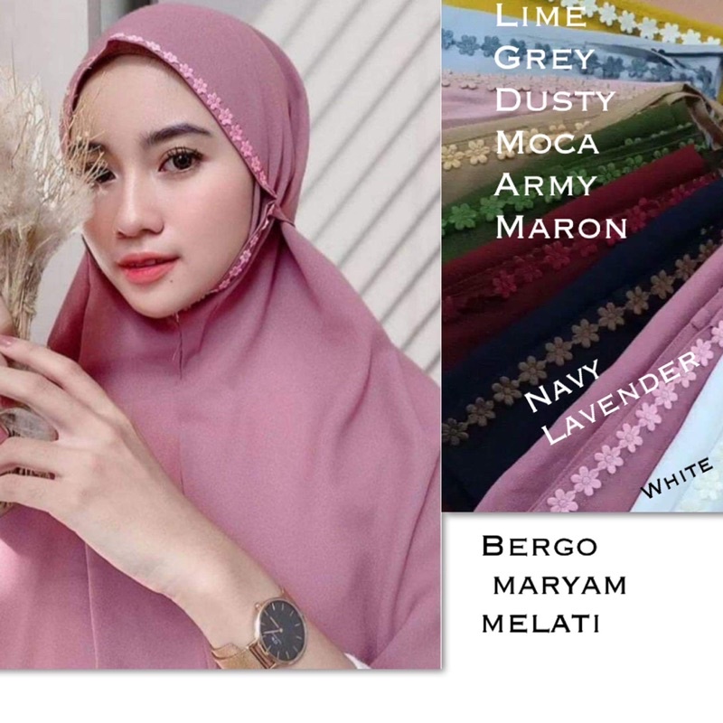 JILBAB BERGO MARYAM MELATI/BERGO MARYAM RENDA