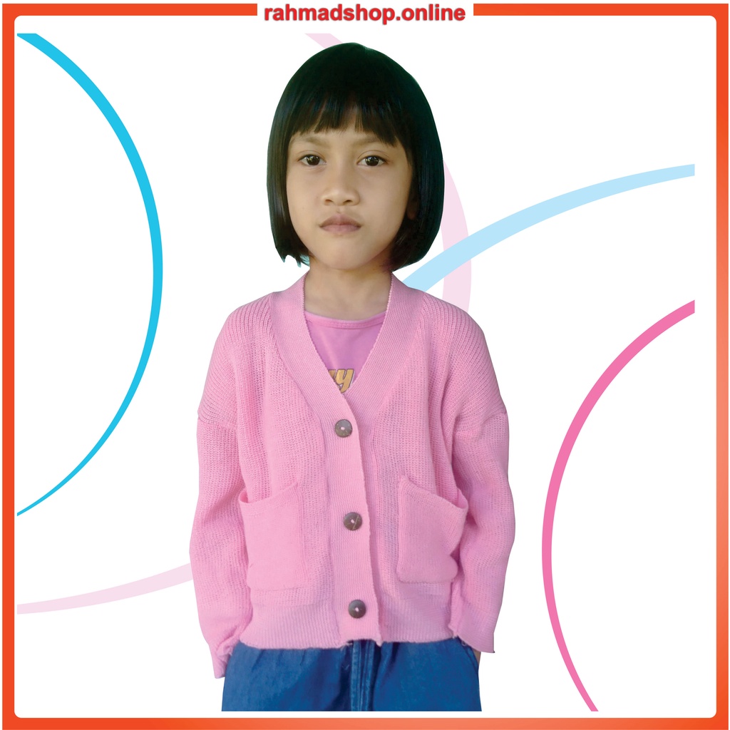 Baju rajut anak twis/Cardigan rajut anak perempuan 2-4 thn/cardy kancing batok/kardigan