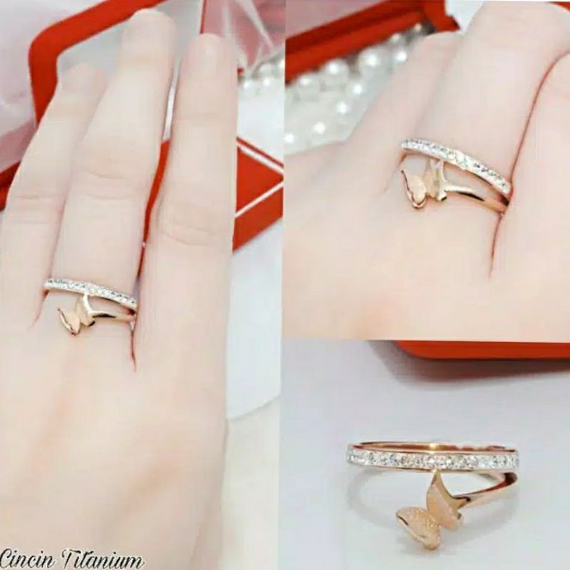 Cincin titanium NEW anti karat tidak alergi JJ-25