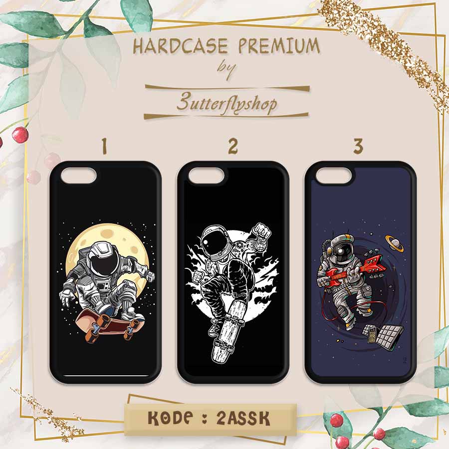 [HARDCASE] Skateboard Astronaut case Oppo Vivo Realme Redmi Xiaomi Samsung Iphone