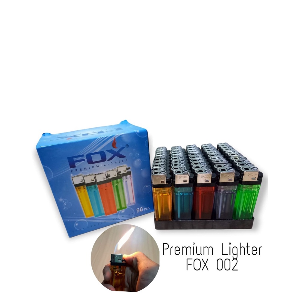 Korek Api Premium Lighter FOX 002 Transparan (Satuan)