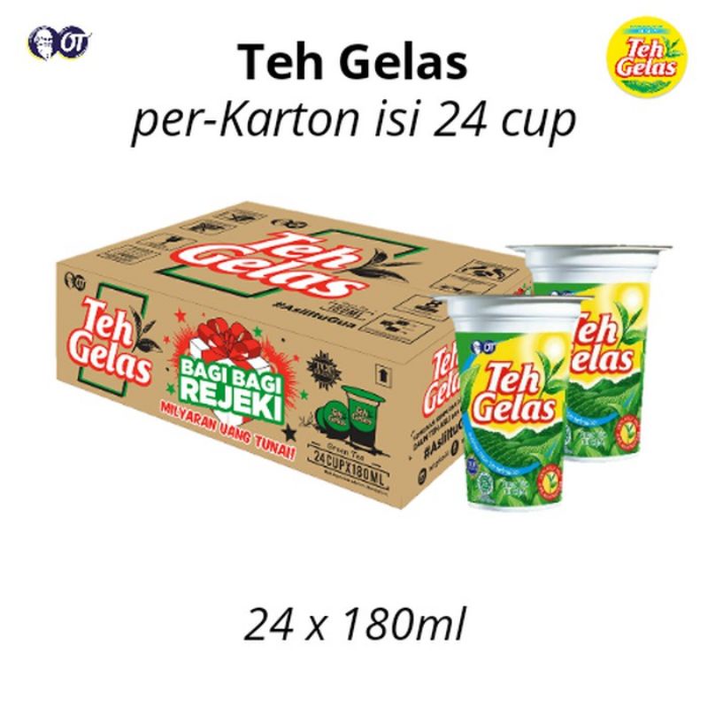 

TEH GELAS 1 DUS ISI 24 CUP 180ml × 24