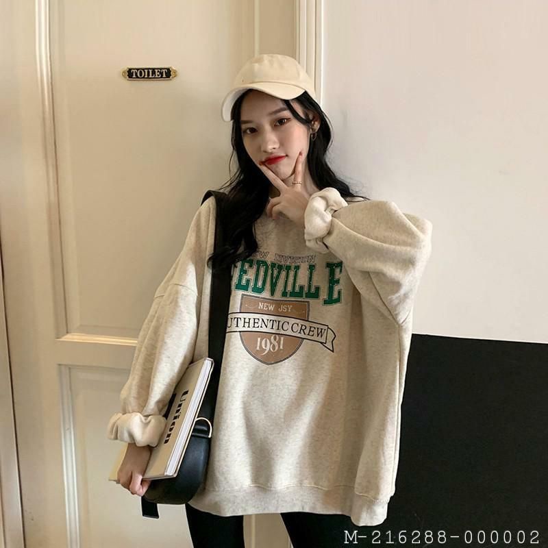 REDVILLE 2XL  Oversize Sweater Crewneck Oblong | Atasan Cewe Cowo FLEECE Tebal Style Terkini Korean Style