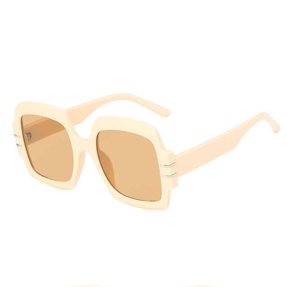 Mxbeauty Kacamata Hitam Persegi Merek Mewah Padi Kuku Visor Eyewear Bingkai Besar Anti UV Motif Leopard Bingkai Persegi Wanita Sunglasses