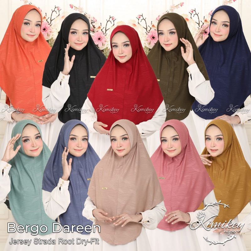 Jilbab Hijab Kerudung Khimar Bergo Instan Fashion Terbaru Perempuan Wanita Jumbo Sedang Motif Daun J