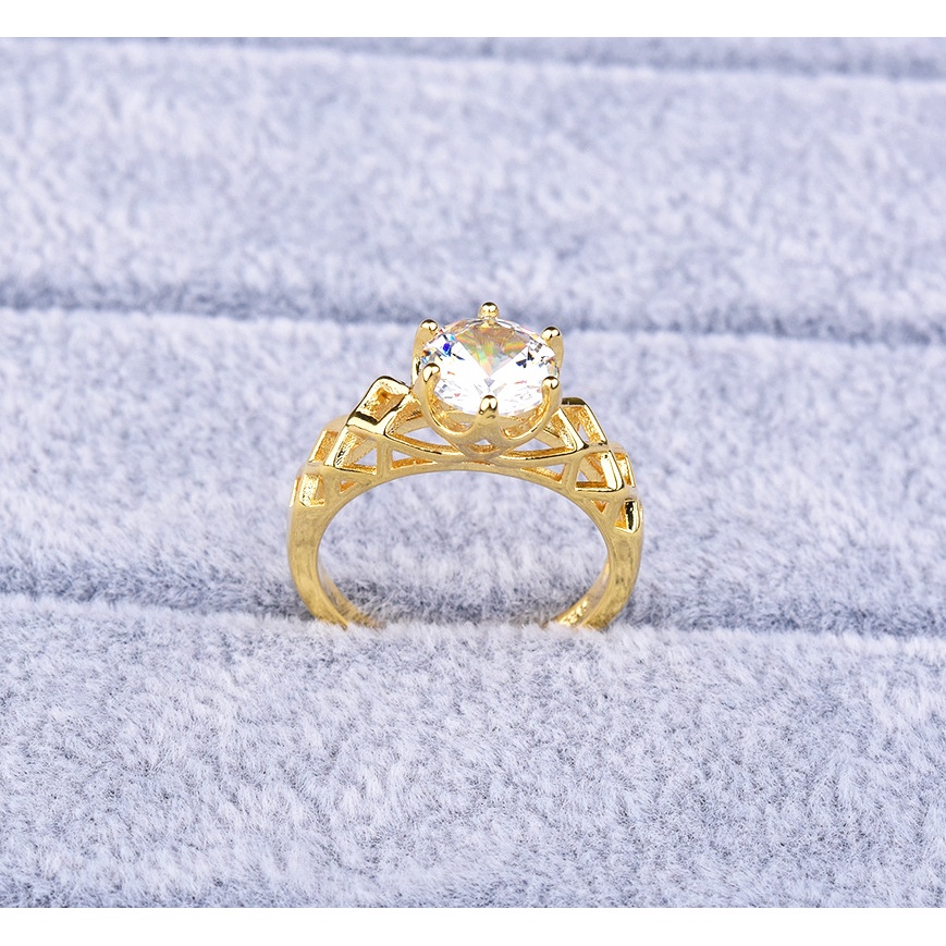 Cincin Bahan Sterling Silver 925 Warna Rose Gold Untuk Wanita Jza038