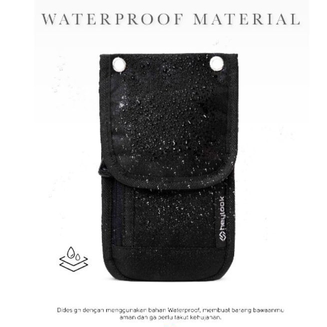 Tas Waterproof Sarung Selempang Dompet Bahu Hanging Sako Wallet Hp Kartu Multifungsi Waterproof Anti
