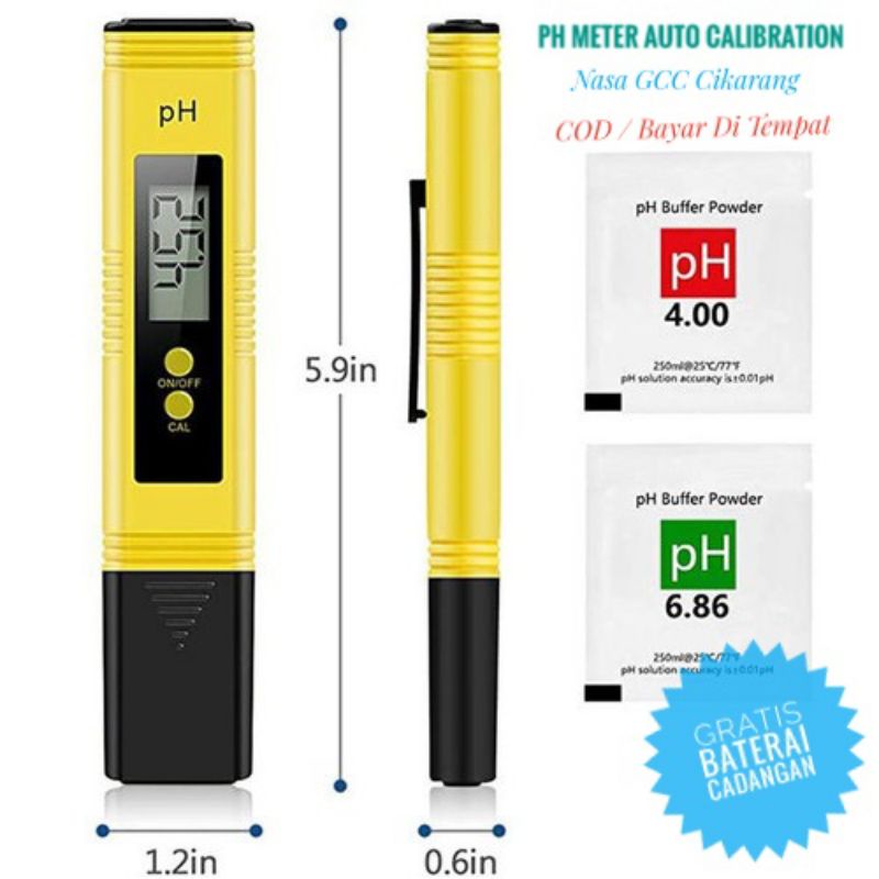 PH METER DIGITAL AUTO CALIBRATION  ALAT UKUR KEASAMAN AIR KOLAM/AQUARIUM/ HIDROPONIK