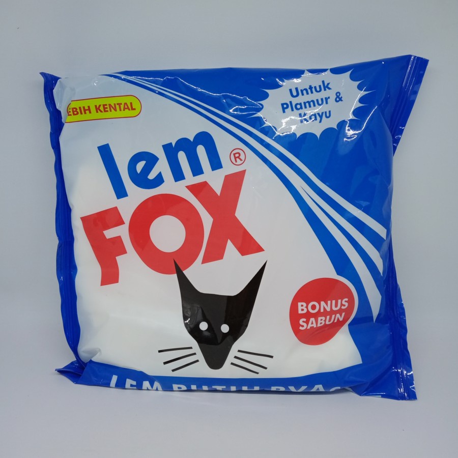 Lem PVAC Putih Fox 600 gram / Lem Fox Biru Lem Kayu Fox