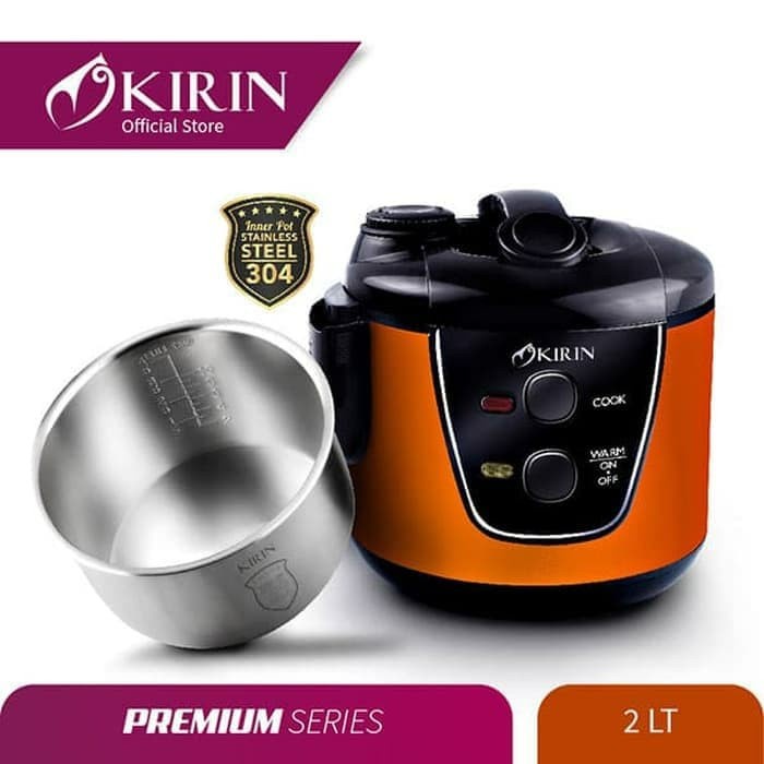 KIRIN Magic Com Stainless 2 Liter KRC 389 Random - Garansi Resmi 1 Tahun