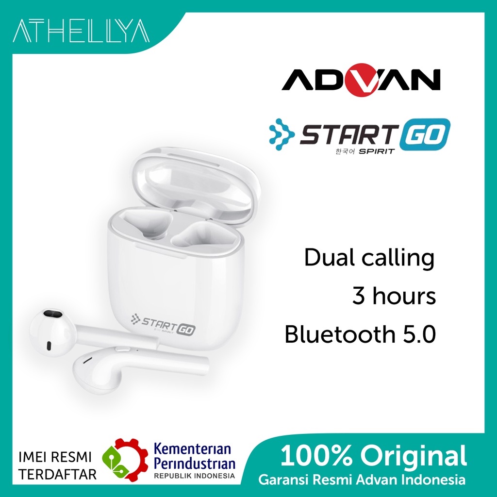 ADVAN START GO TWS 2 EARBUDS Earphone Wireless Original