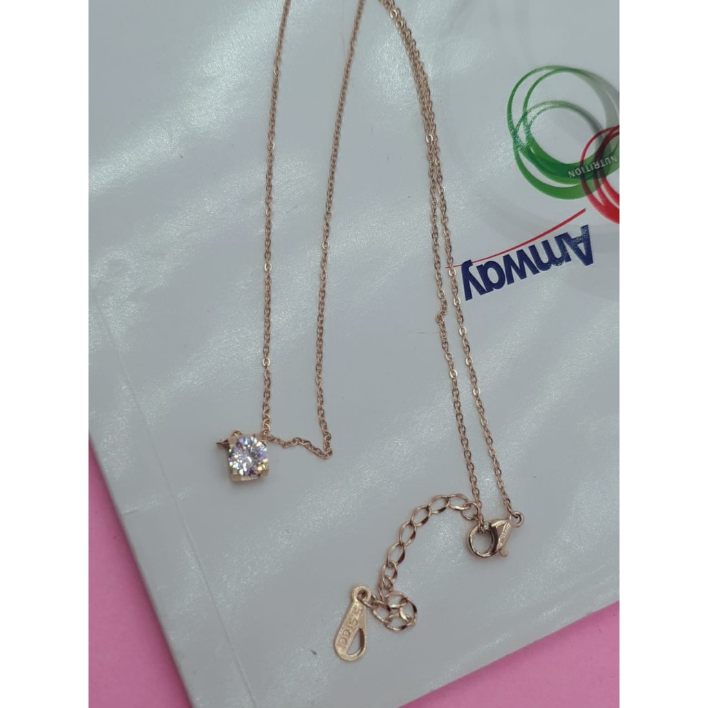 Kalung titanium wanita microdiamond / kalung wanita asli titanium / kalung liontin microdiamond