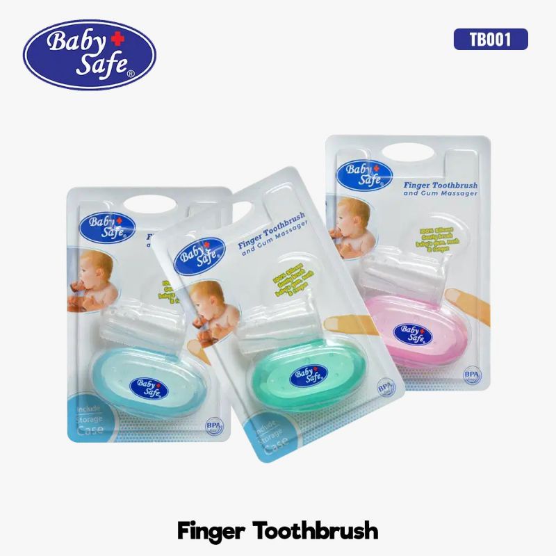 Baby Safe TB001 Finger Toothbrush With Case