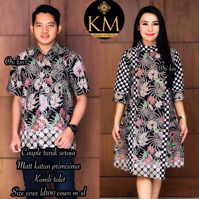 COUPLE batik tunik seroja