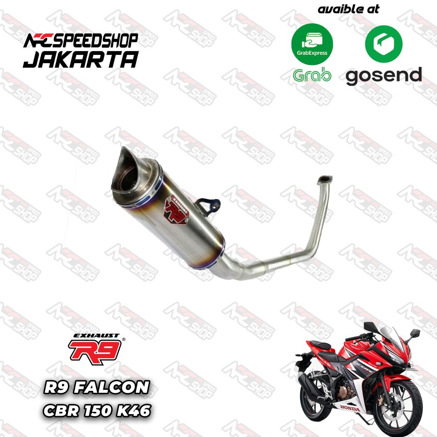 Knalpot R9 New Falcon CBR 150 K46 Facelift Fullsystem