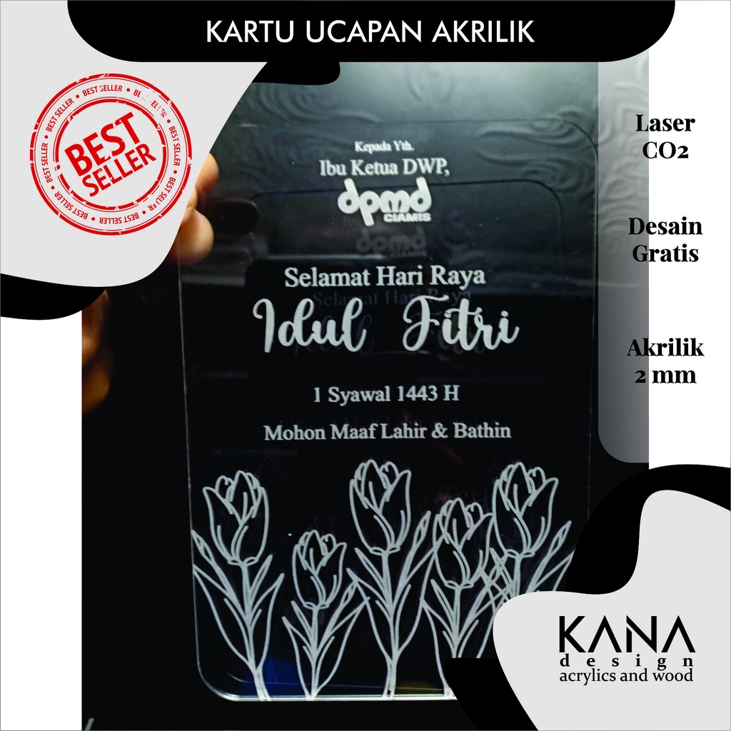 Kartu Ucapan Akrilik / ucapan akrilik murah / kartu ucapan