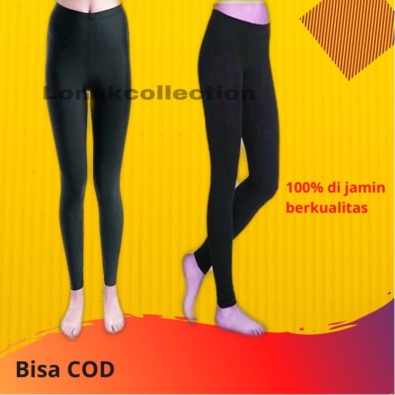Leging olah raga senam legging wanita bahan katun mate likra celana panjang ketat senam zumba celana