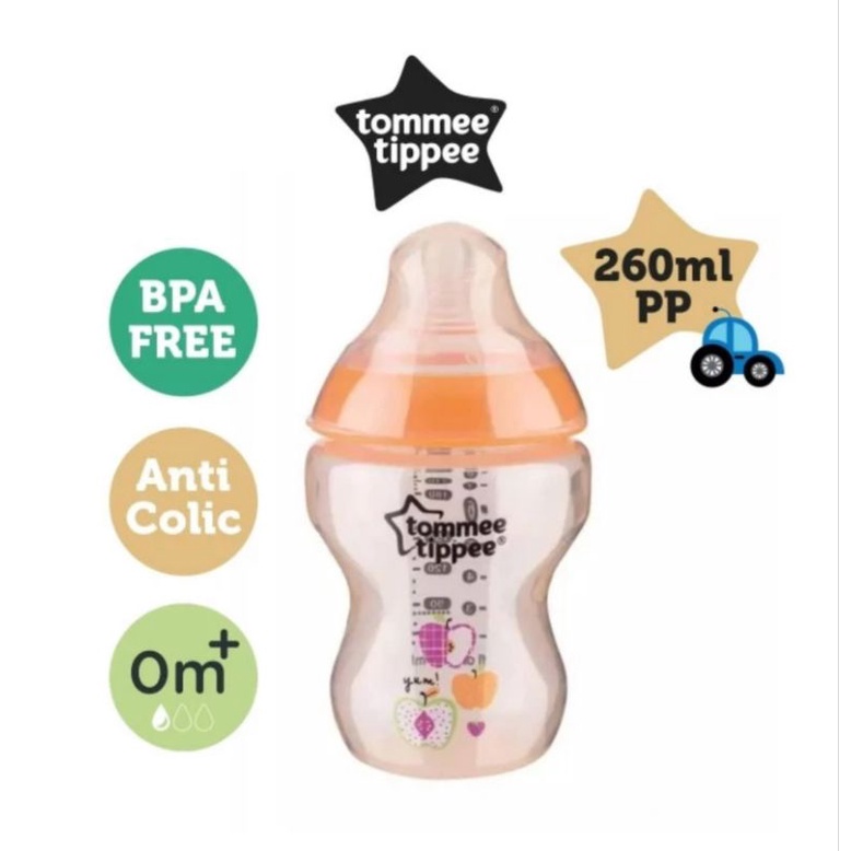 Botol Susu Tommee tippee 260ml Decorated  Blue Pink Dot Tommee Tippee