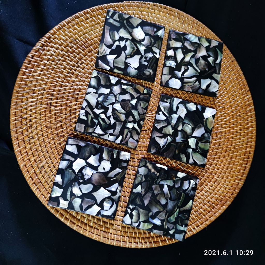 coaster shell/tatakan gelas/glass coaster kerang/alas gelas kerang 10