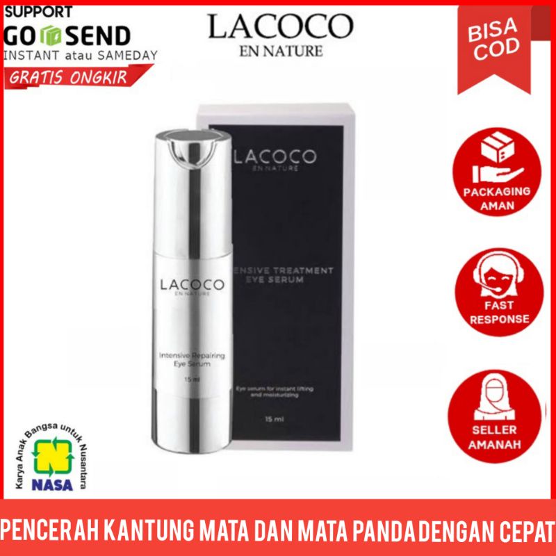 LACOCO EYE SERUM - SERUM MATA PANDA - PENCERAH KELOPAK MATA / PENGHILANG KANTUNG MATA - LACOCO ORI