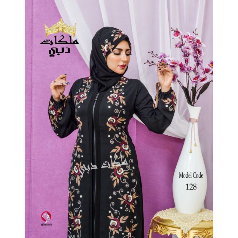 PO abaya bordir bunga warna MESIR IMPORT